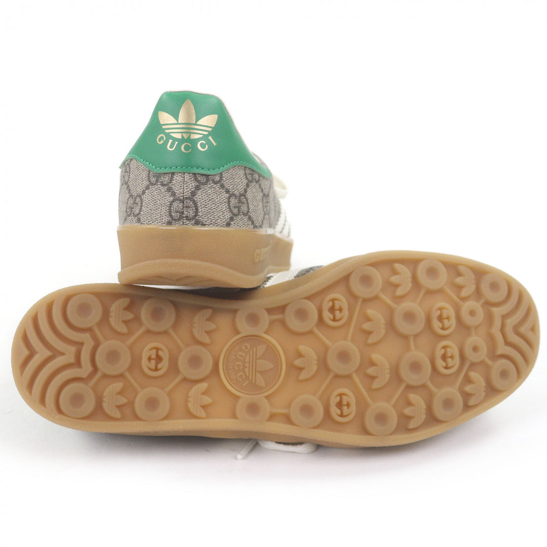 Excellent GUCCI×adidas Low cut sneakers Gazelle leather beige GG Supreme