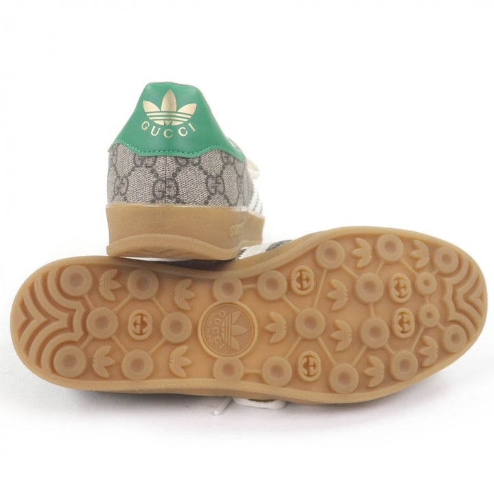 Excellent GUCCI×adidas Low cut sneakers Gazelle leather beige GG Supreme