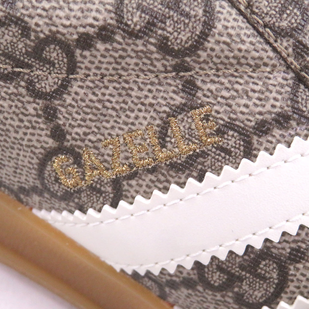 Excellent GUCCI×adidas Low cut sneakers Gazelle leather beige GG Supreme