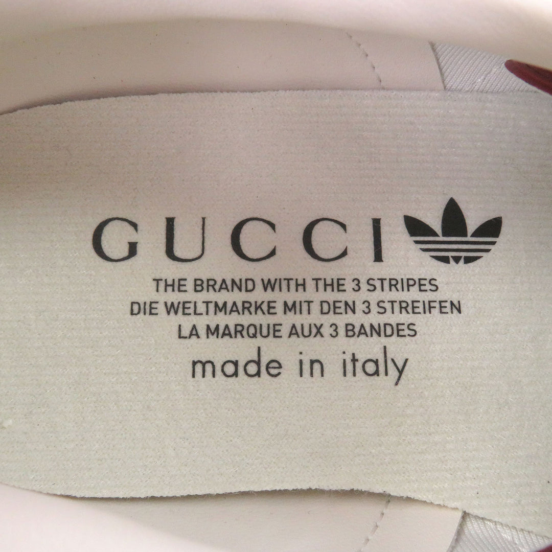 Excellent GUCCI×adidas Low cut sneakers Gazelle leather beige GG Supreme