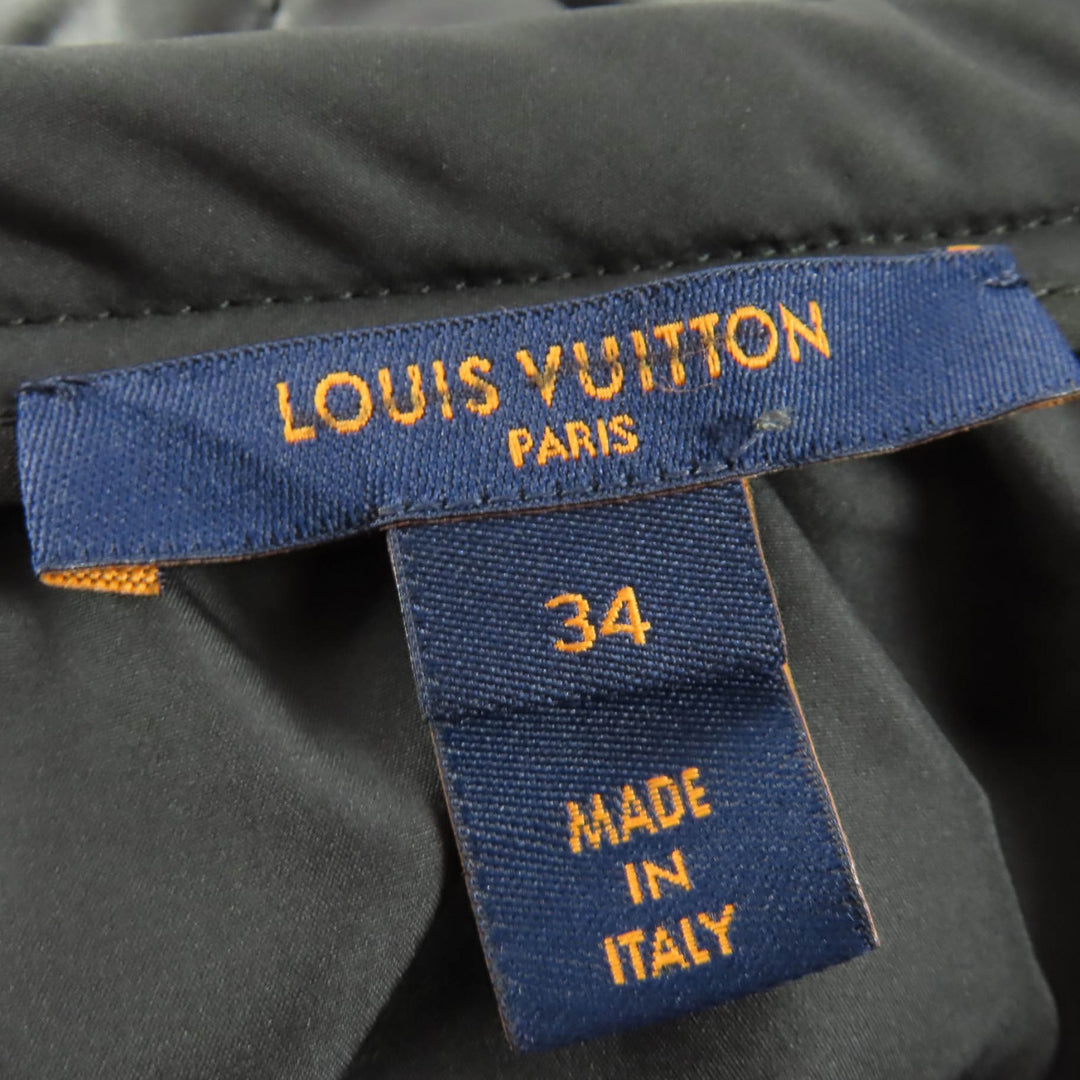 Excellent LOUIS VUITTON Tight Skirt Padded quilted skirt black Women 34
