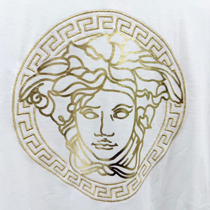 Pristine FENDACE Short sleeve T-shirt Logo embroidery, back Medusa print