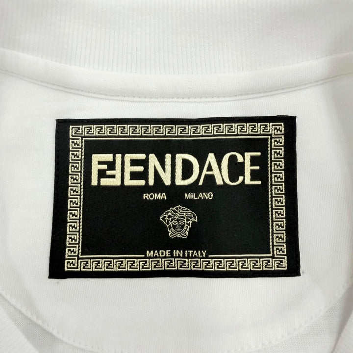 Pristine FENDACE Short sleeve T-shirt Logo embroidery, back Medusa print