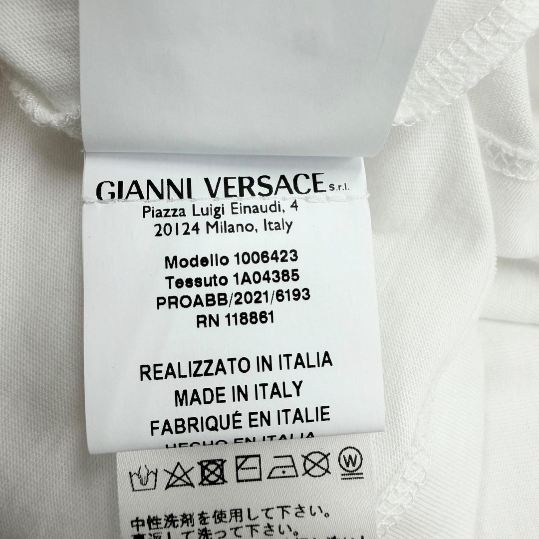 Pristine FENDACE Short sleeve T-shirt Logo embroidery, back Medusa print