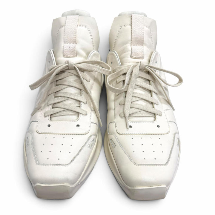 Discounted Great Rick Owens Low cut sneakers GEO GETH RUNNER white leather mens