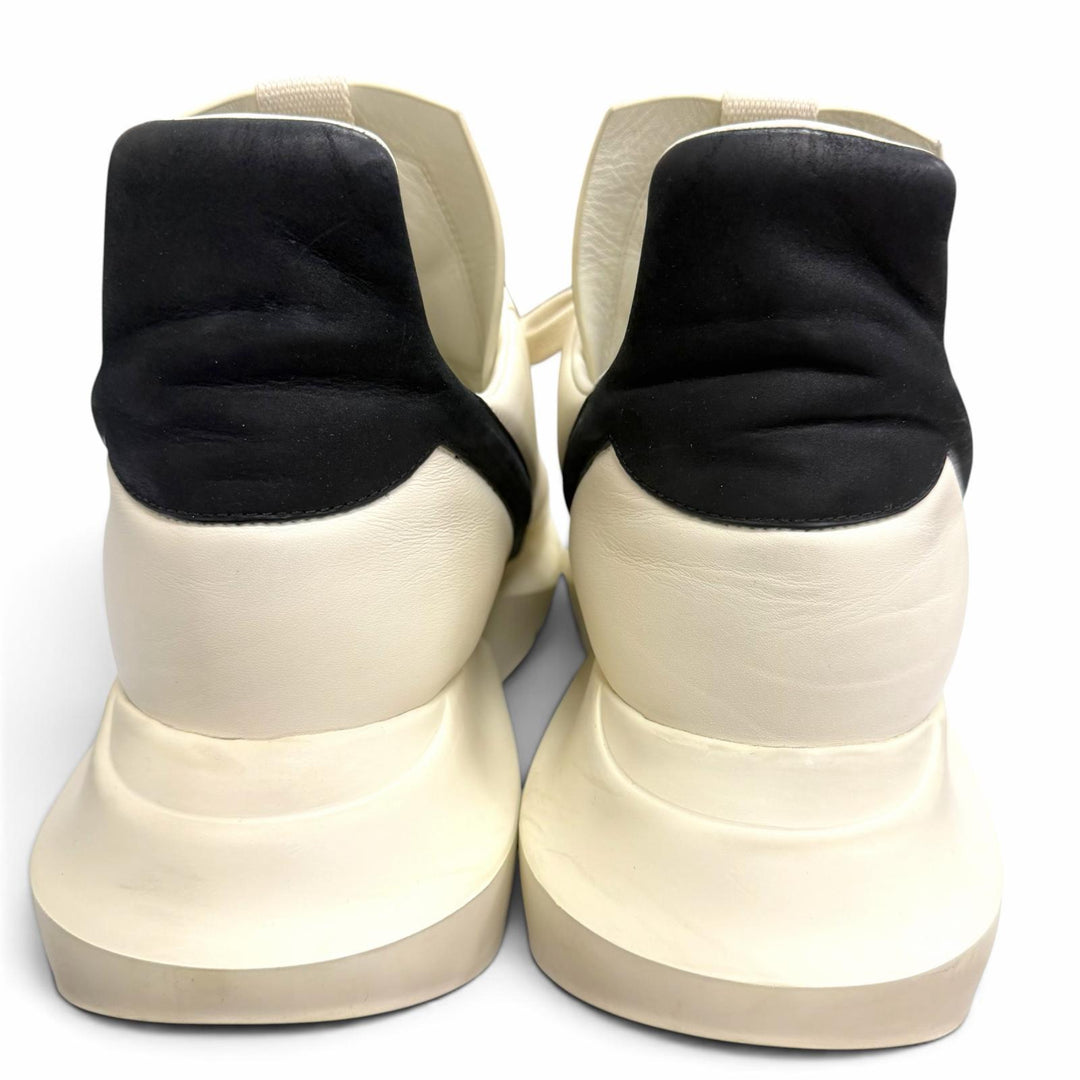 Discounted Great Rick Owens Low cut sneakers GEO GETH RUNNER white leather mens