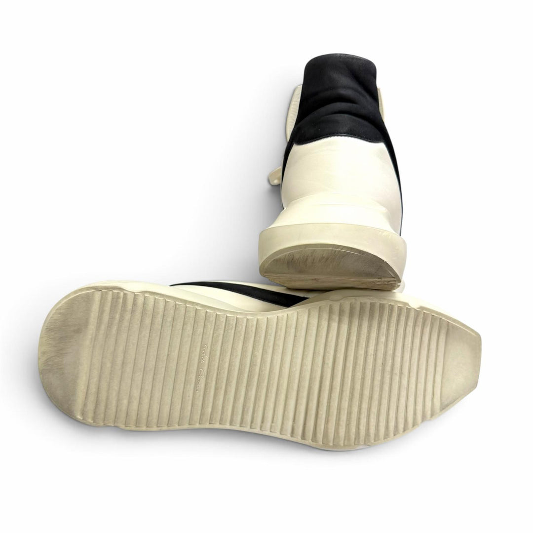 Discounted Great Rick Owens Low cut sneakers GEO GETH RUNNER white leather mens
