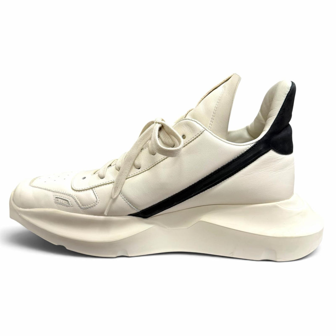Discounted Great Rick Owens Low cut sneakers GEO GETH RUNNER white leather mens