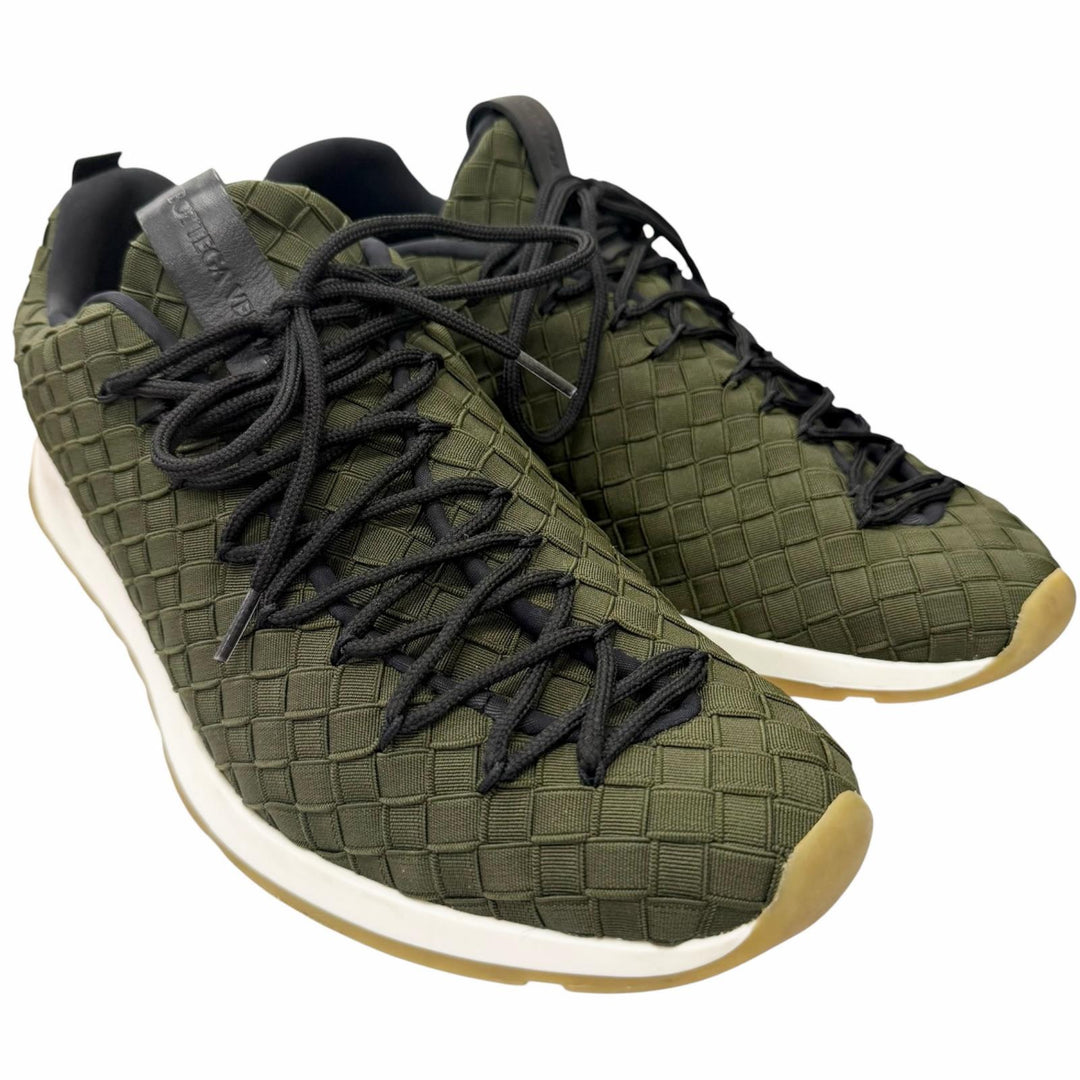 Great BOTTEGAVENETA Low cut sneakers INTRECCIATO khaki mens 41