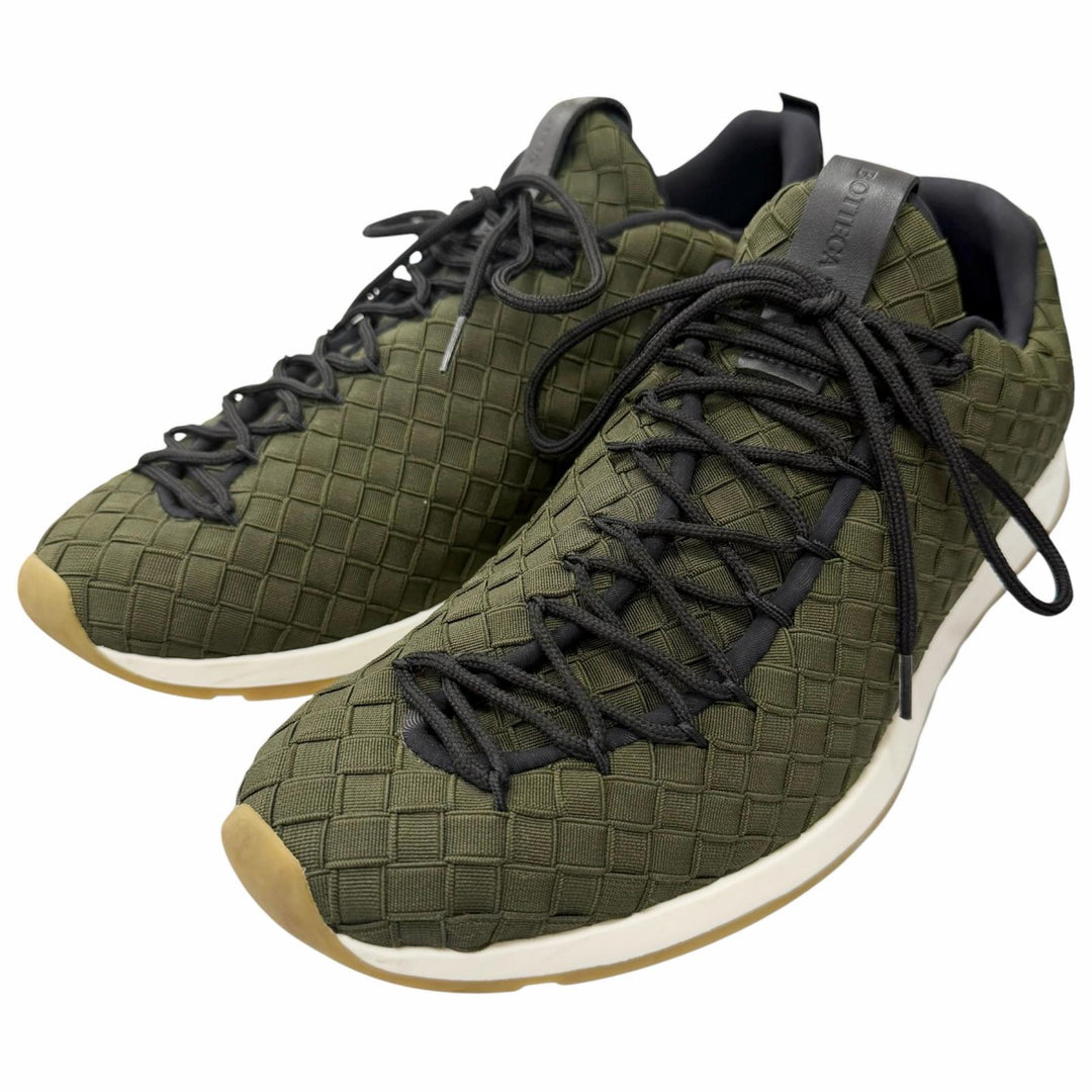 Great BOTTEGAVENETA Low cut sneakers INTRECCIATO khaki mens 41