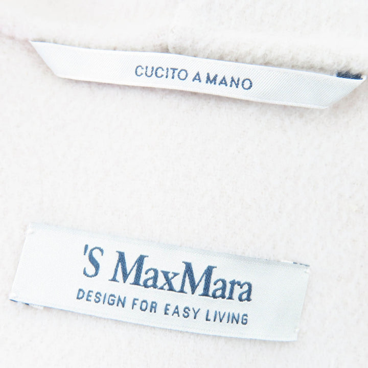 Excellent S MaxMara DESIGN FOR EASY LIVING coat With hood ZIP UP Ivory 44