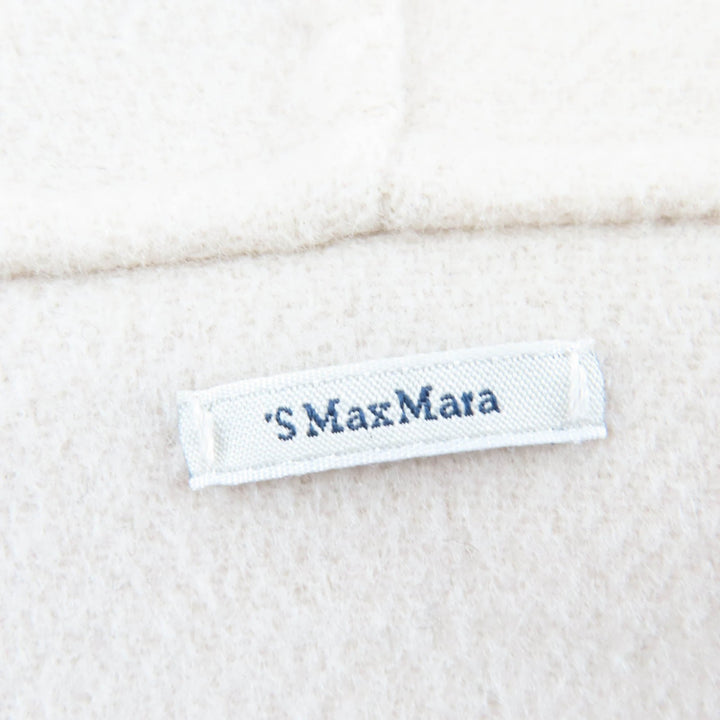 Excellent S MaxMara DESIGN FOR EASY LIVING coat With hood ZIP UP Ivory 44