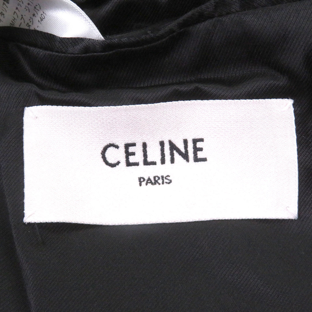 Pristine CELINE Chester coat Gold button double-breasted long coat khaki