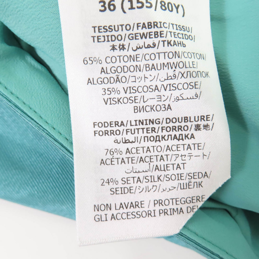 Pristine GUCCI Best Back zip, cropped length Blue cotton Women 36 683131