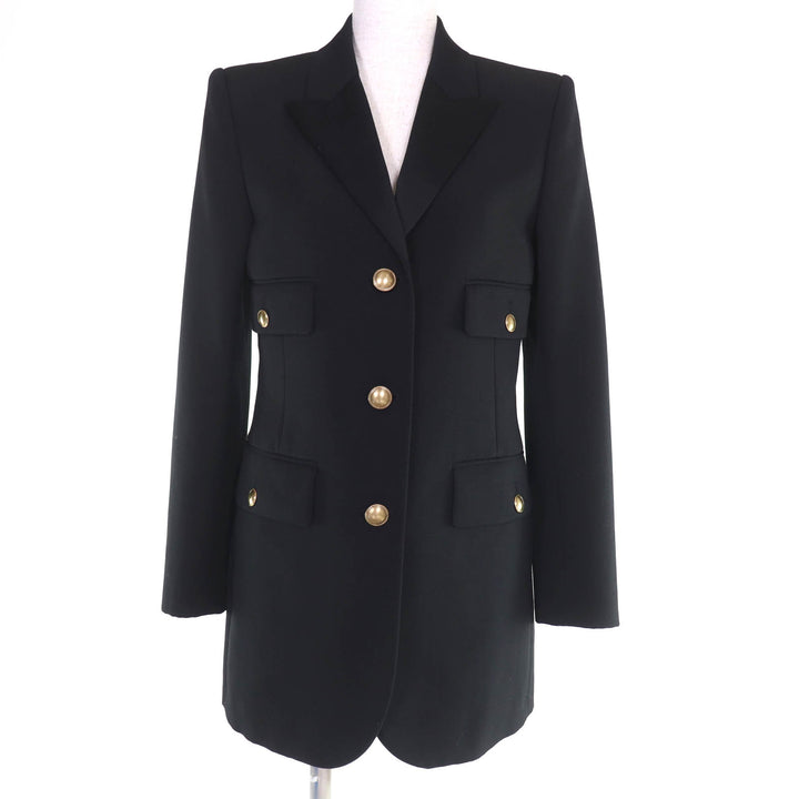 Excellent SAINT LAURENT PARIS Jacket Grain de Poodle, Single Breast 38 660055