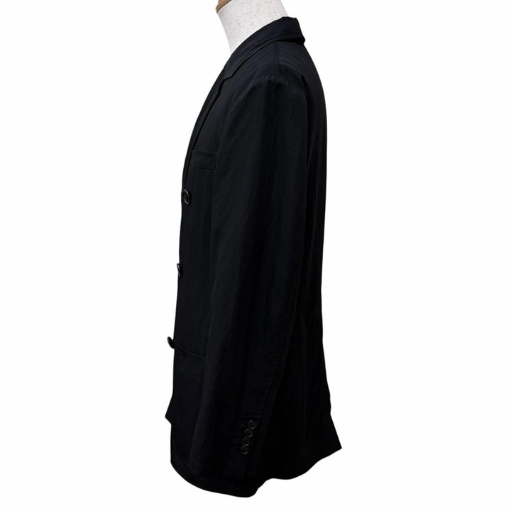 Great HERMES Double breasted jacket Plain black Rayon mens 46