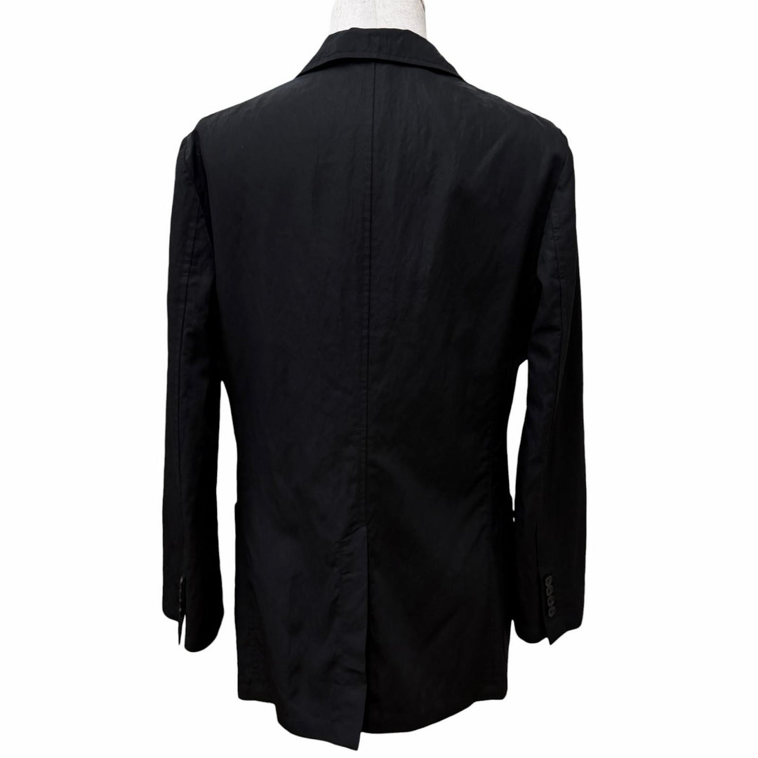 Great HERMES Double breasted jacket Plain black Rayon mens 46