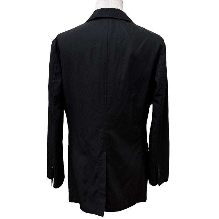 Great HERMES Double breasted jacket Plain black Rayon mens 46