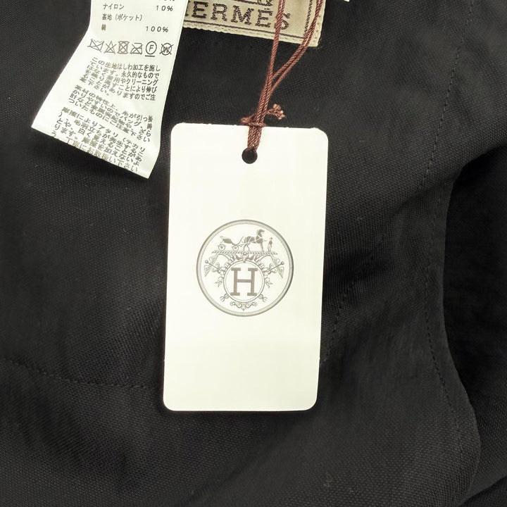 Great HERMES Double breasted jacket Plain black Rayon mens 46