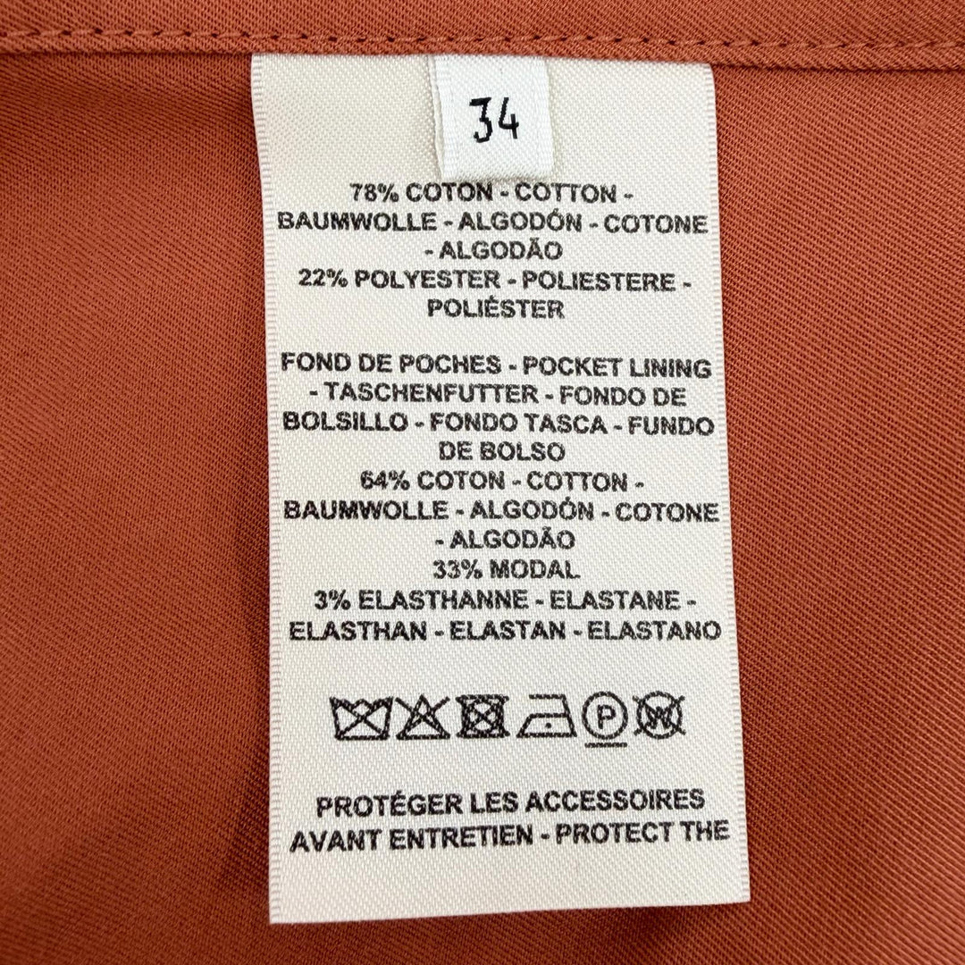 Excellent HERMES Blouson Crickets Orange cotton Women 34 2E0154DX