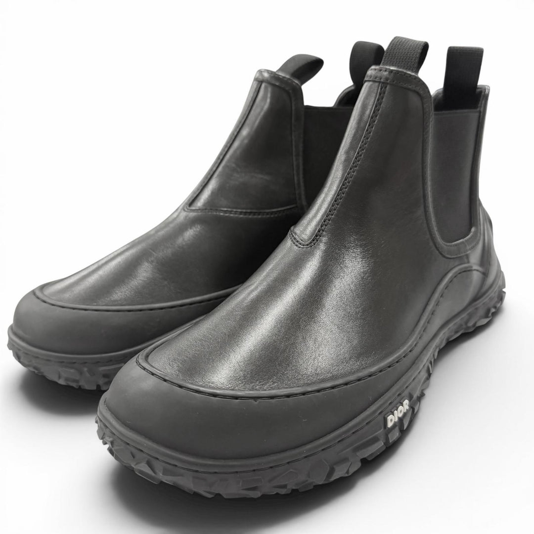 Excellent DIOR Ankle boots B28 Chelsea boots black leather mens 41