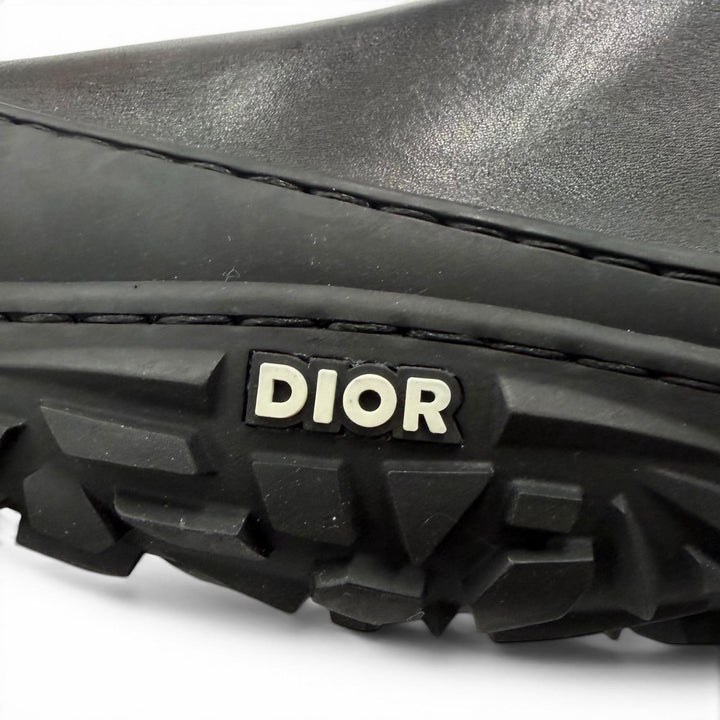 Excellent DIOR Ankle boots B28 Chelsea boots black leather mens 41