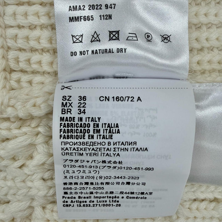 Excellent Miu Miu cardigan Ivory wool Women 36 MMF665