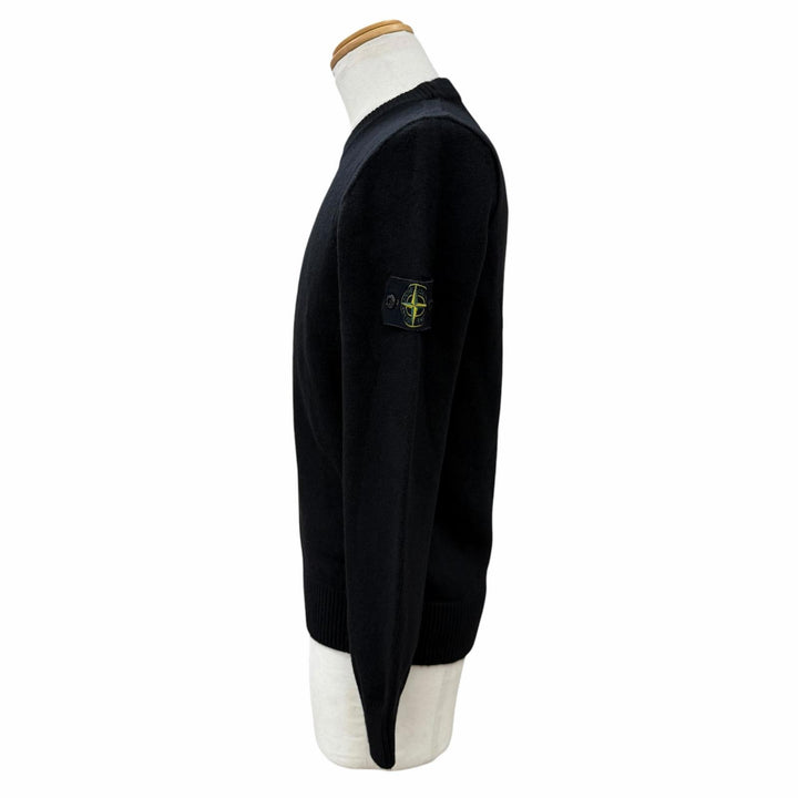 Excellent STONE ISLAND sweater black wool mens S 7915508A3