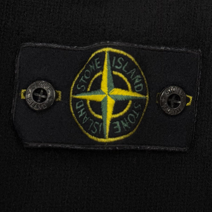 Excellent STONE ISLAND sweater black wool mens S 7915508A3