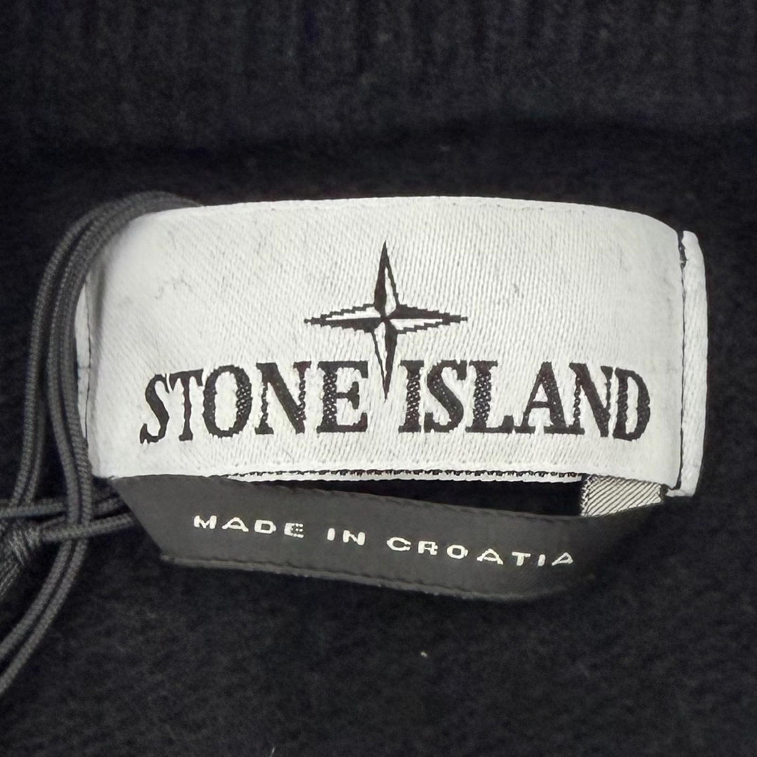 Excellent STONE ISLAND sweater black wool mens S 7915508A3