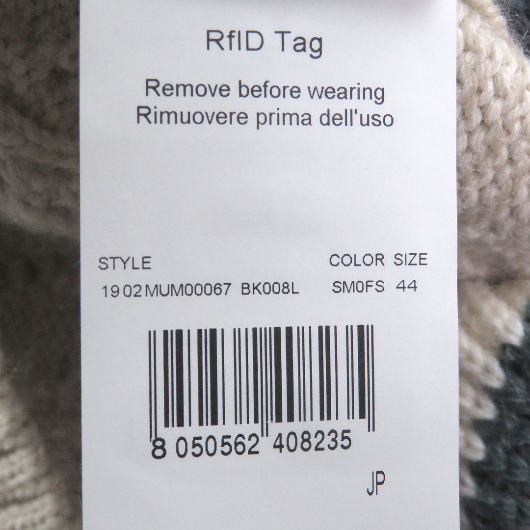 Great Missoni cardigan Cable knitting multicolor cotton mens 44
