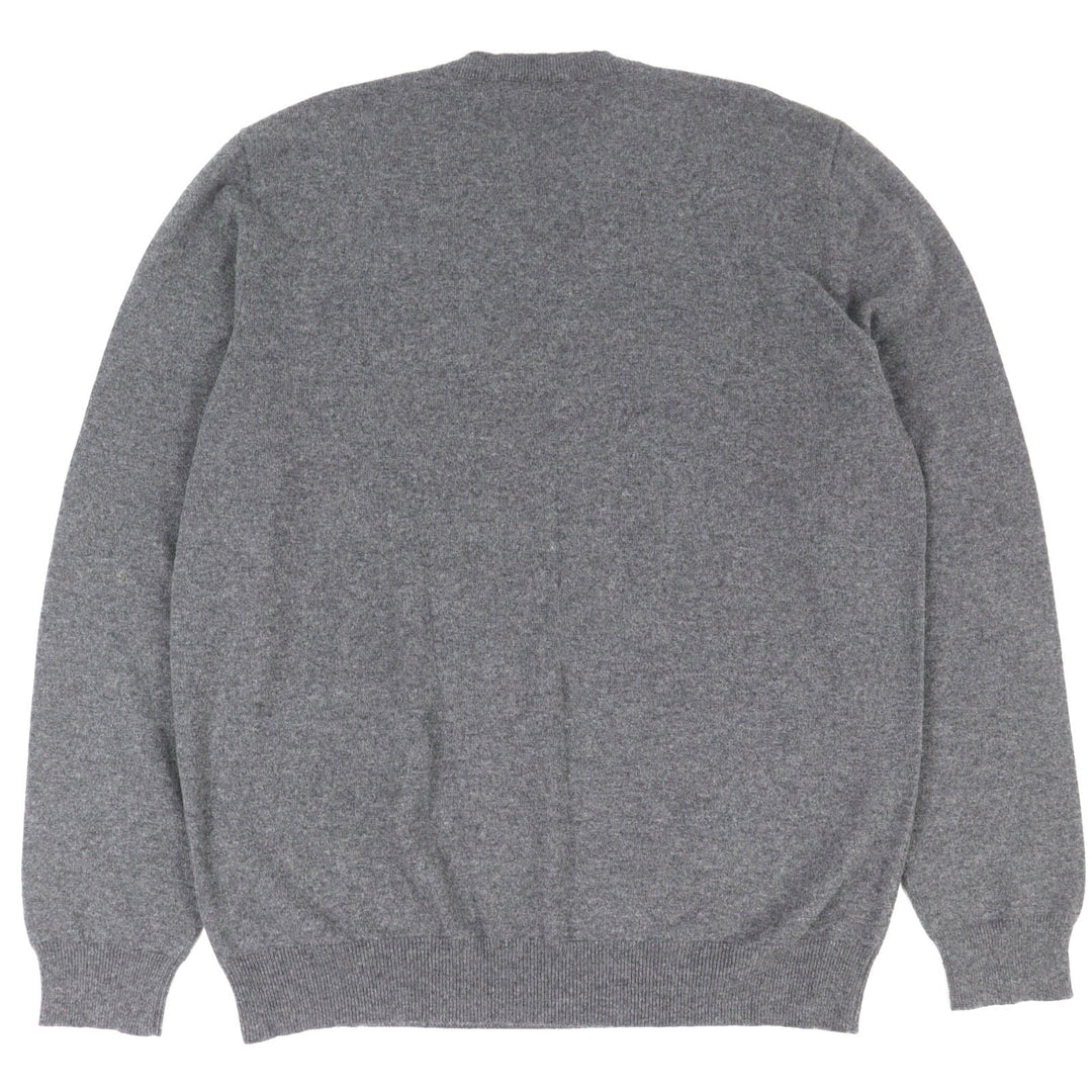 Great HERMES knit Chess and Shadow Horse Knit Sweater gray cashmere