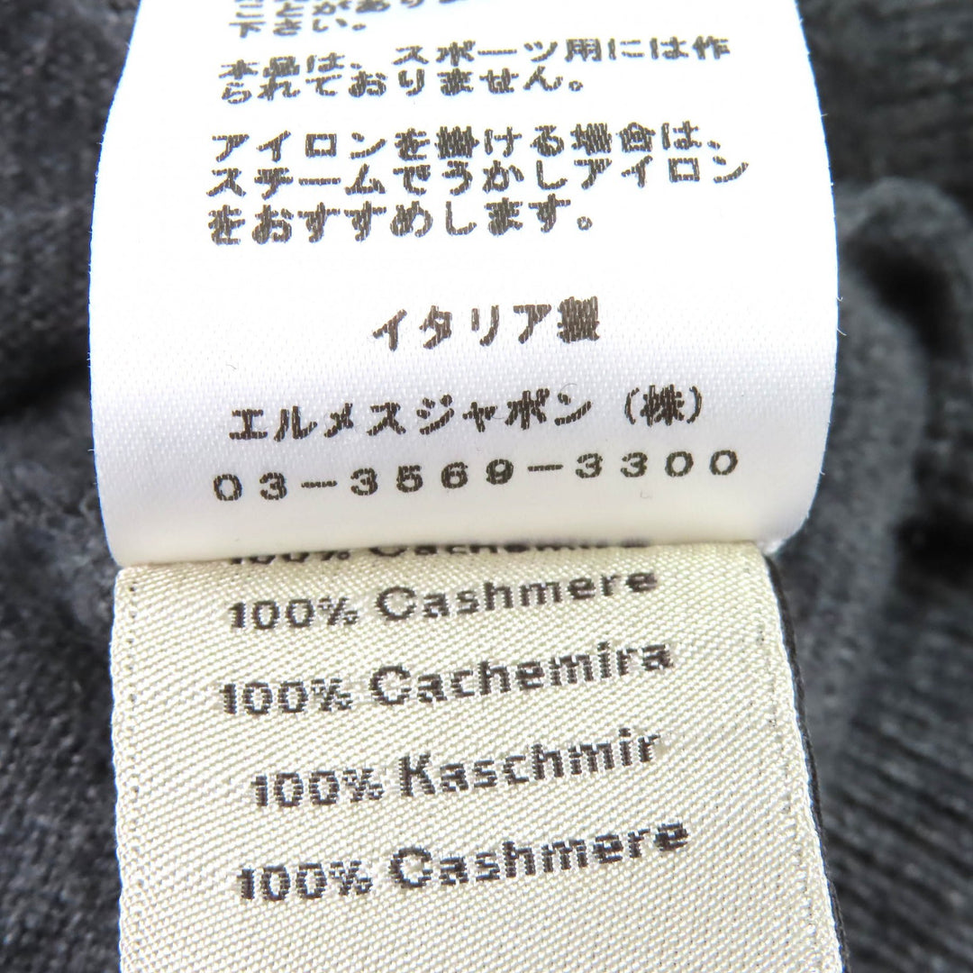 Great HERMES knit Chess and Shadow Horse Knit Sweater gray cashmere