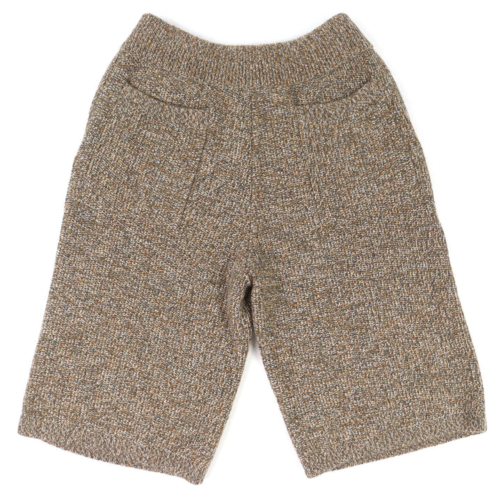 Excellent DIOR Shorts Designer patch knit Brown cashmere mens S 293M131AT363