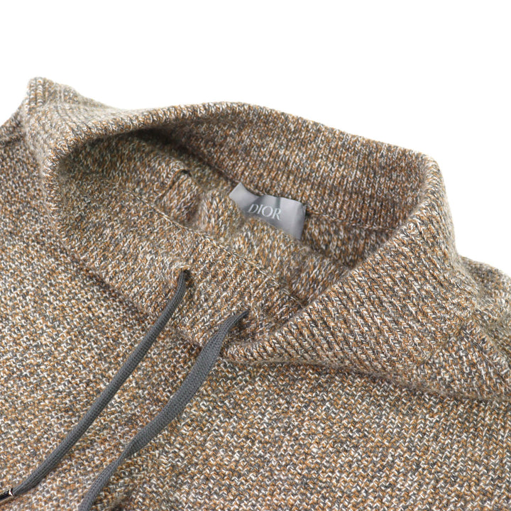 Excellent DIOR Shorts Designer patch knit Brown cashmere mens S 293M131AT363