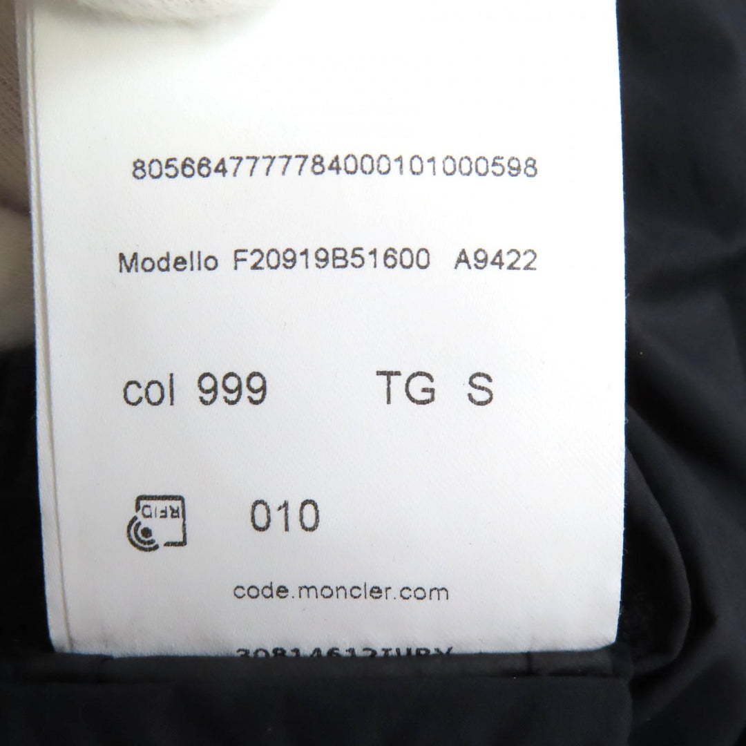 Excellent MONCLER Down jacket CARDIGAN TRICOT Front logo knit panel zip-up black