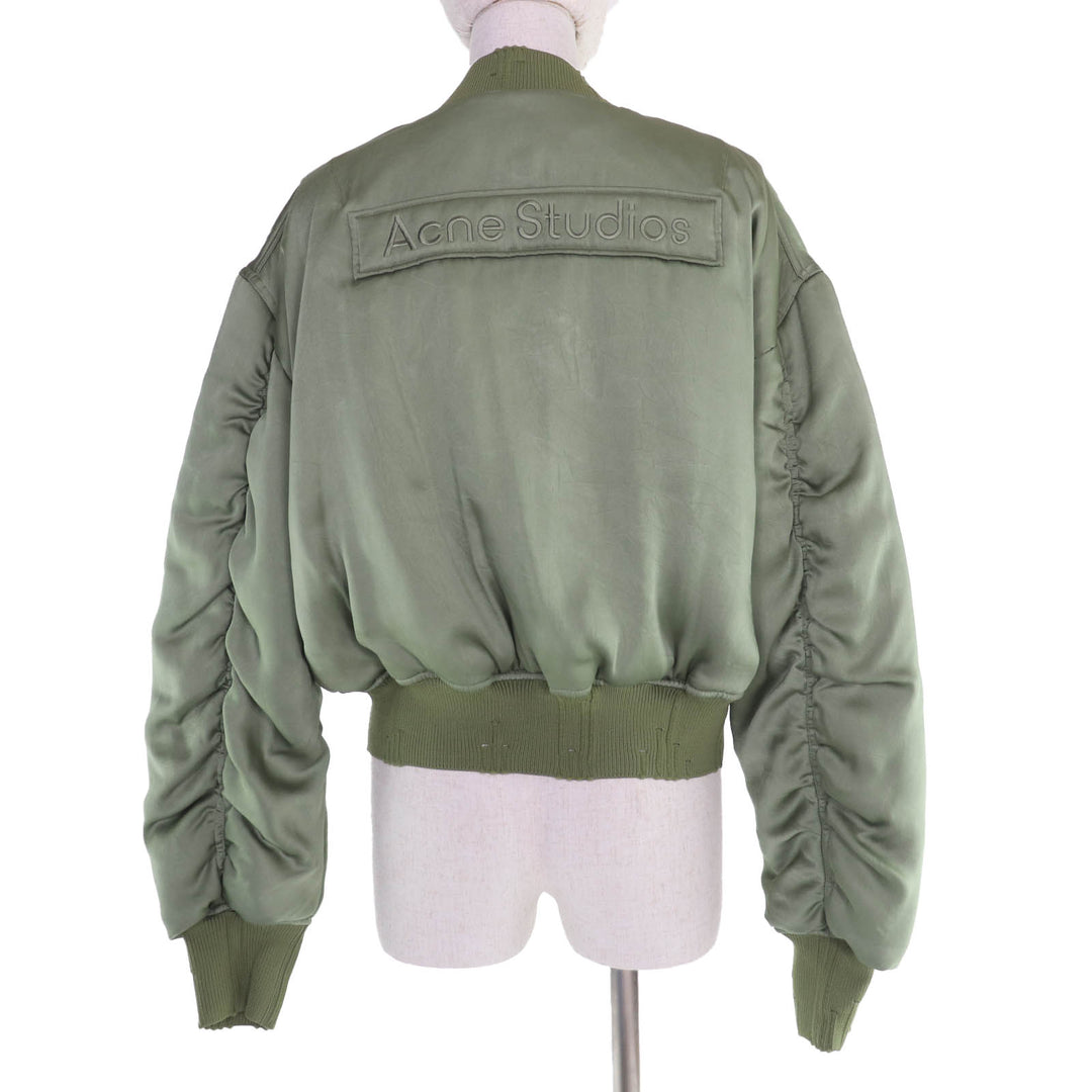 Excellent ACNE STUDIOS Jacket LOGO PATCH BOMBER JACKET khaki 38 FN-WN-OUTW000846