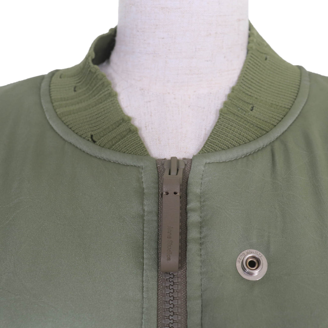 Excellent ACNE STUDIOS Jacket LOGO PATCH BOMBER JACKET khaki 38 FN-WN-OUTW000846