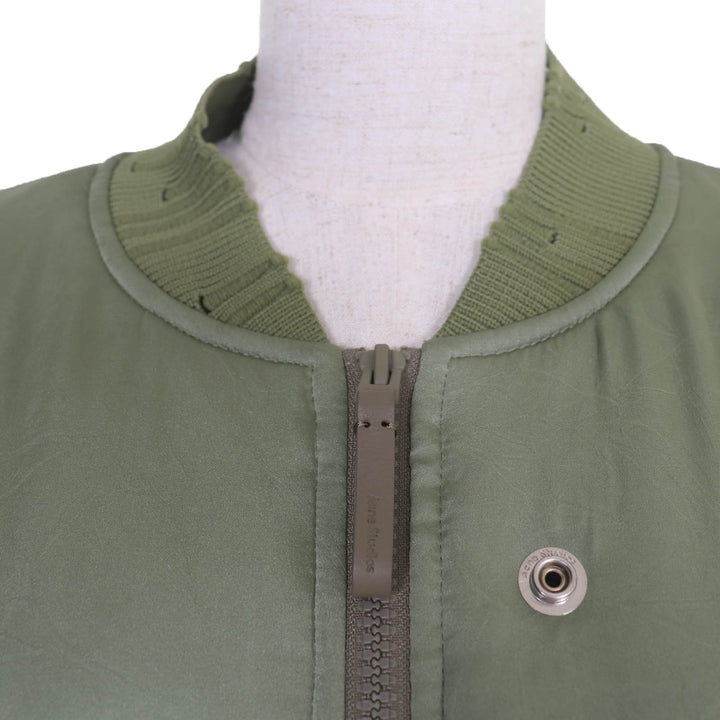 Excellent ACNE STUDIOS Jacket LOGO PATCH BOMBER JACKET khaki 38 FN-WN-OUTW000846