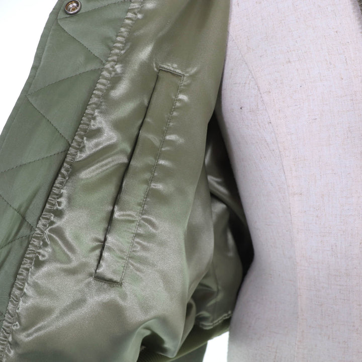 Excellent ACNE STUDIOS Jacket LOGO PATCH BOMBER JACKET khaki 38 FN-WN-OUTW000846
