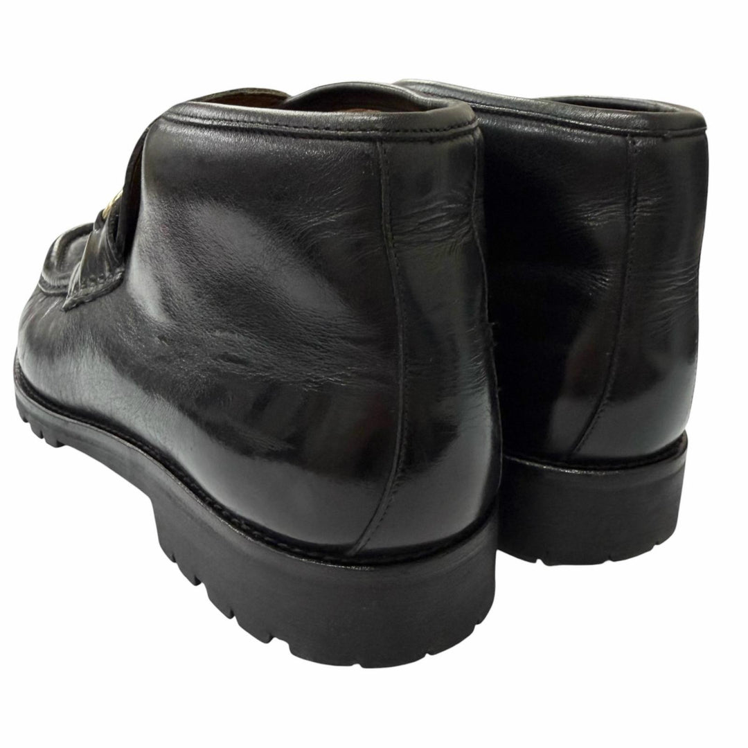 Great GUCCI Ankle boots Horsebit black leather mens 41