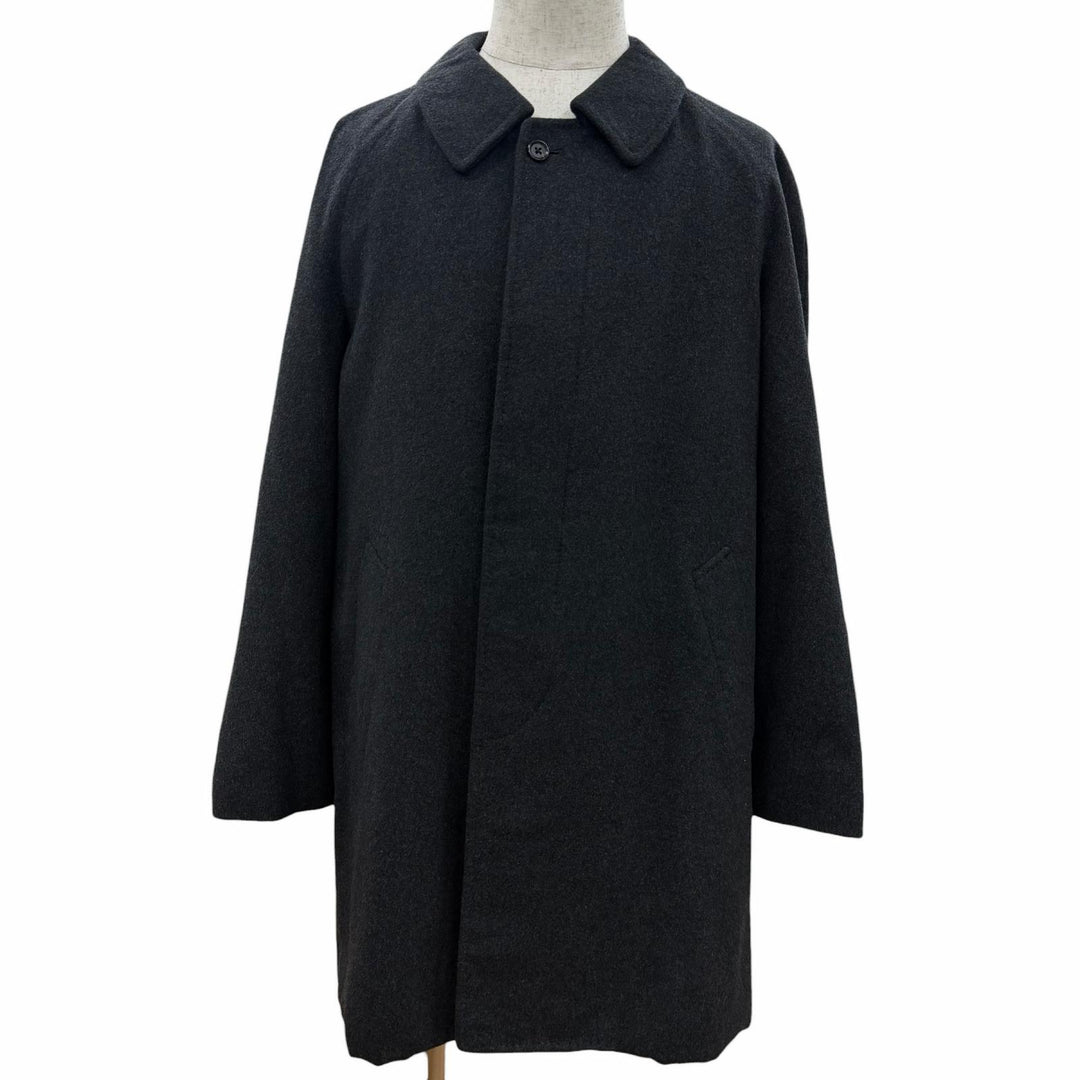 Excellent Aquascutum coat fly front Charcoal gray cashmere mens M