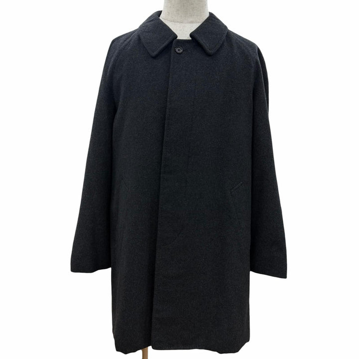 Excellent Aquascutum coat fly front Charcoal gray cashmere mens M