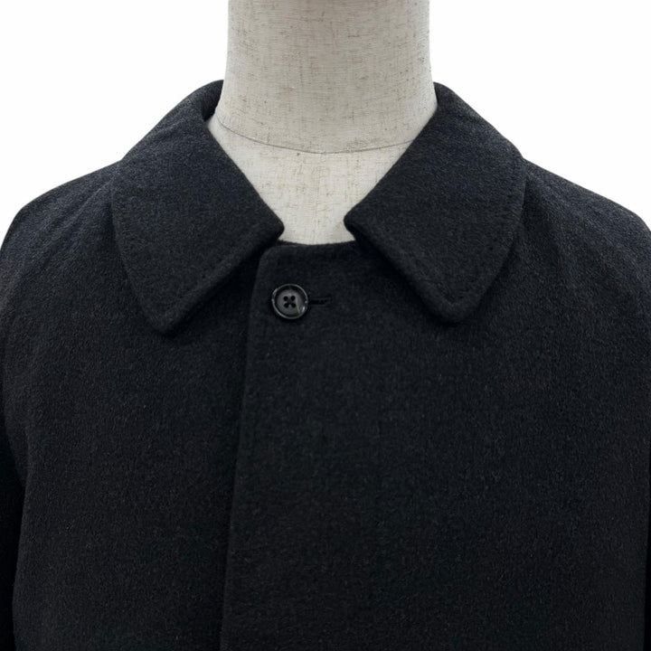 Excellent Aquascutum coat fly front Charcoal gray cashmere mens M