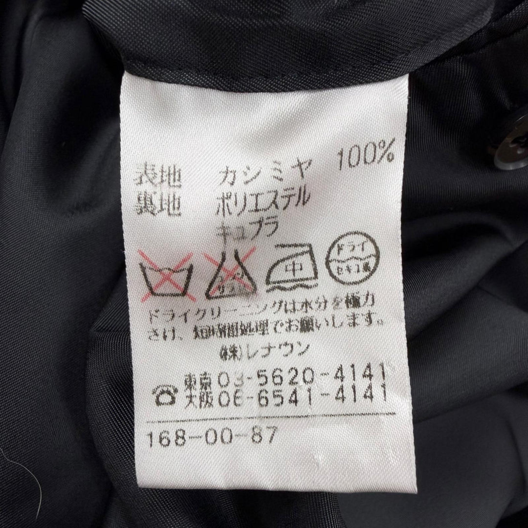 Excellent Aquascutum coat fly front Charcoal gray cashmere mens M