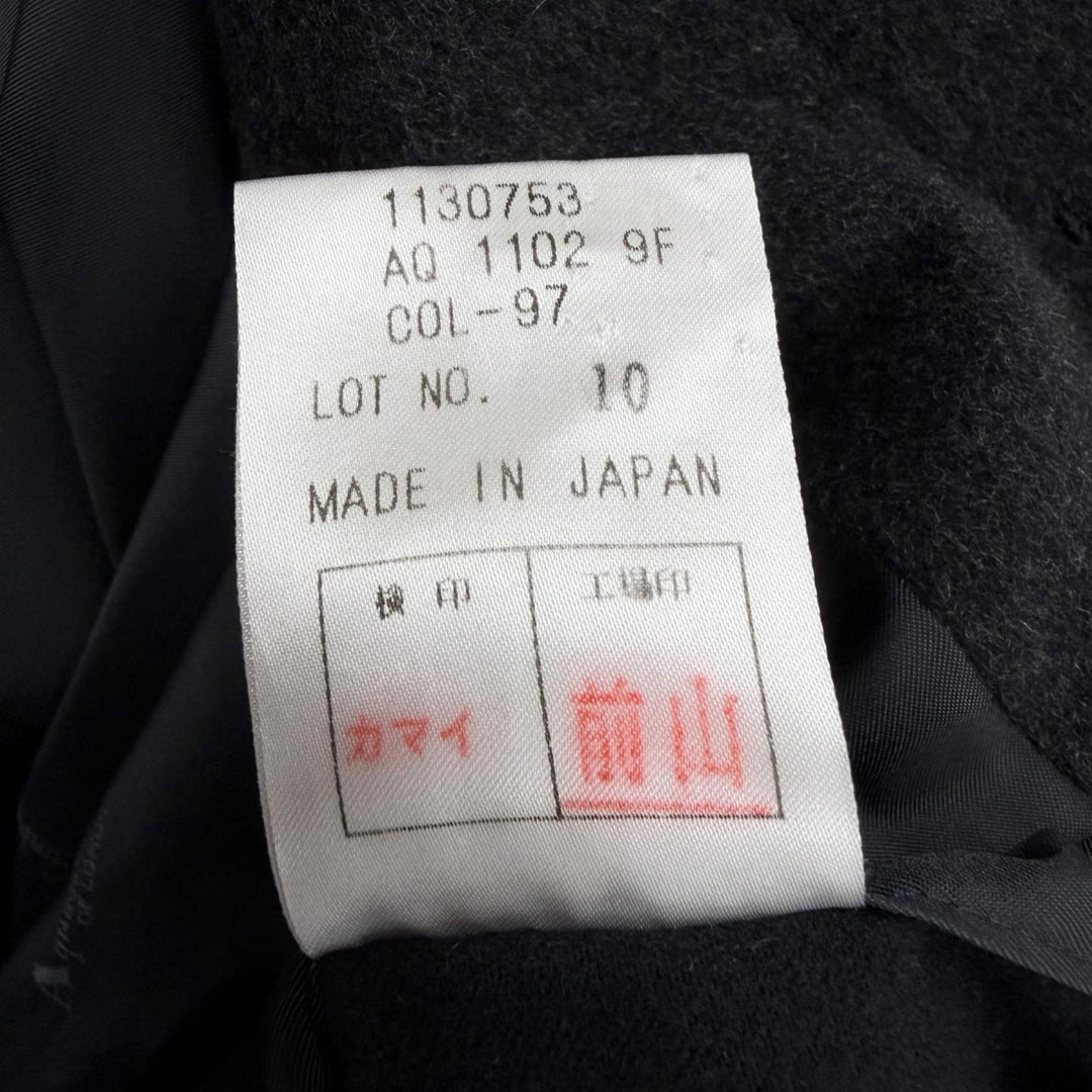 Excellent Aquascutum coat fly front Charcoal gray cashmere mens M