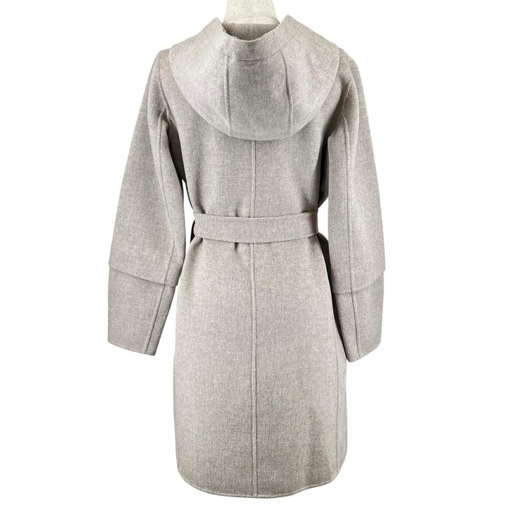 Excellent S MaxMara DESIGN FOR EASY LIVING coat Belted Wrap beige wool Women 36