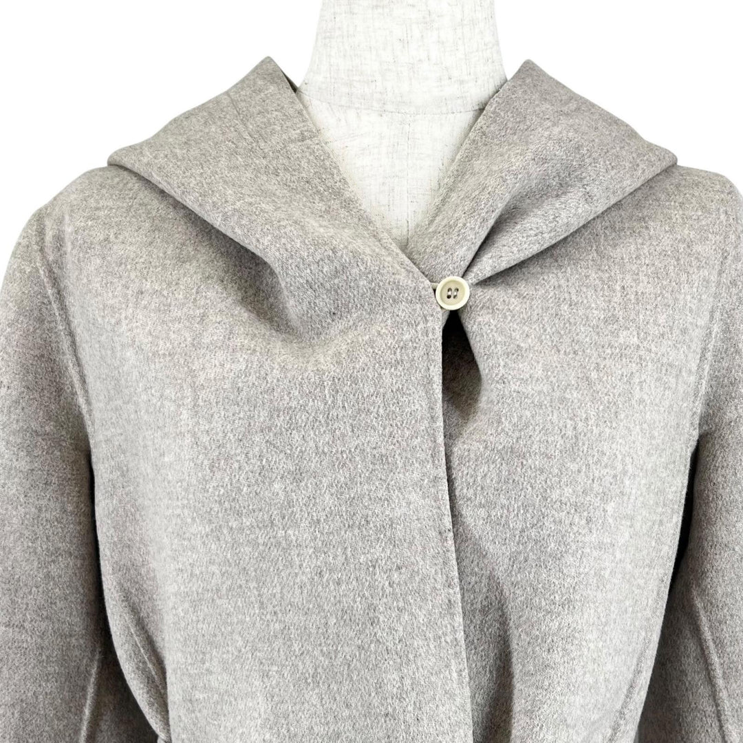 Excellent S MaxMara DESIGN FOR EASY LIVING coat Belted Wrap beige wool Women 36