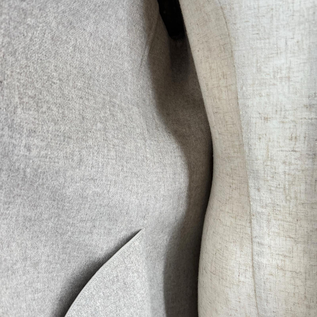 Excellent S MaxMara DESIGN FOR EASY LIVING coat Belted Wrap beige wool Women 36