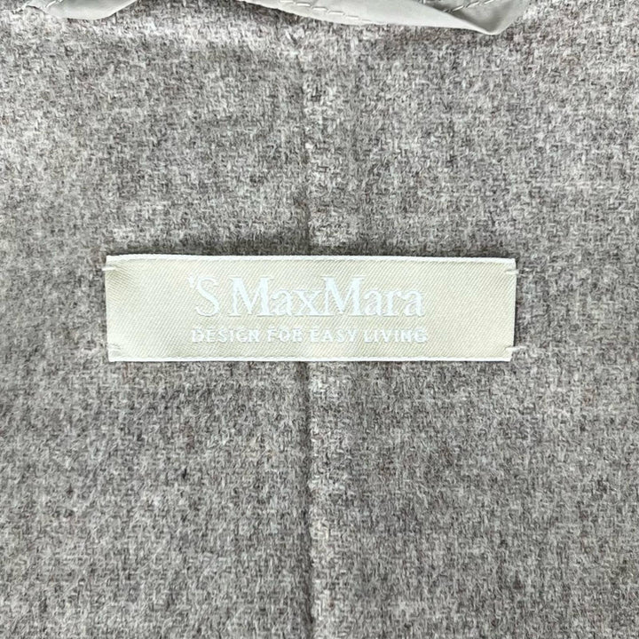 Excellent S MaxMara DESIGN FOR EASY LIVING coat Belted Wrap beige wool Women 36